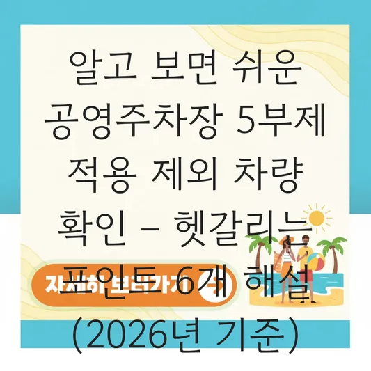 공영주차장 5부제 적용 제외 차량 확인