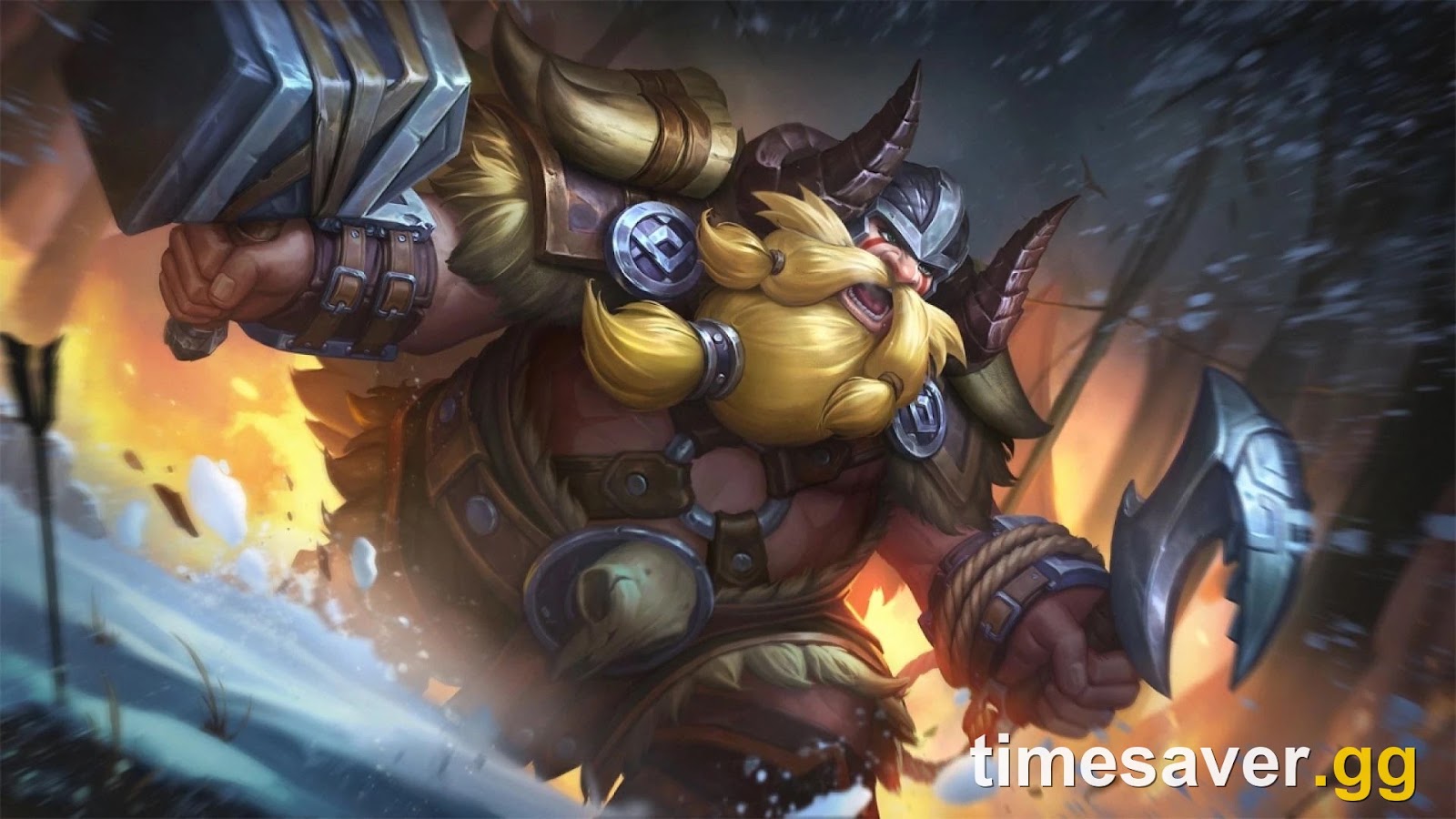 Franco Bone Crusher skin official splash art, one of the strongest measured Fanny counters in Mobile Legends