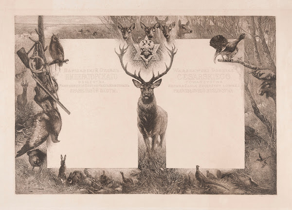 Diploma of the Warsaw Branch of the Imperial Society for the Game Breeding and C
