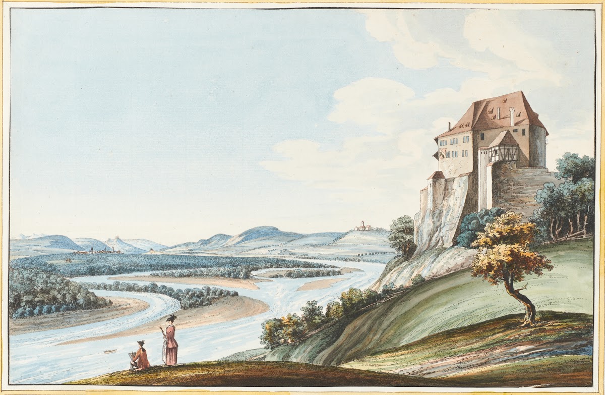 Vue du Chateau de Biberstein dans le Canton de Berne 1915 1945