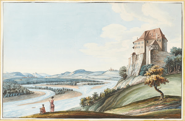 Vue du Chateau de Biberstein dans le Canton de Berne 1915 1945