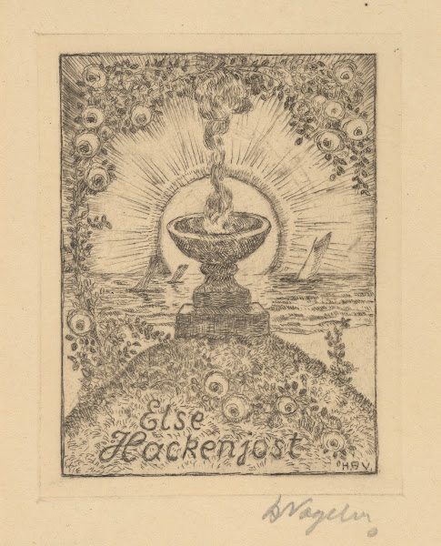Bookplate Else Hackenjost 1923