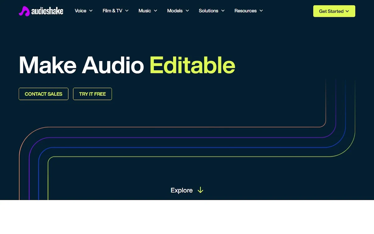 Captura de audioshake.ai