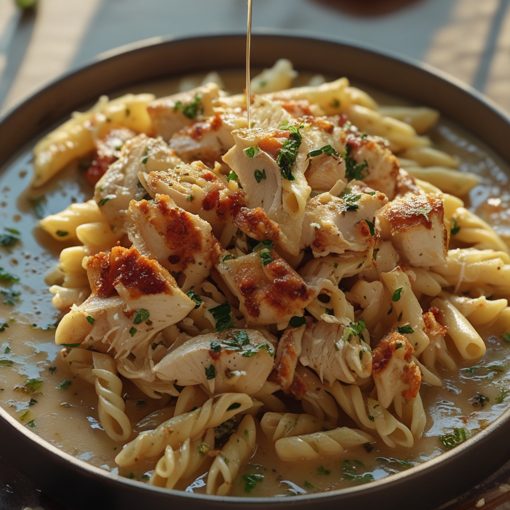 Easy Garlic Parmesan Chicken Pasta Recipe for a Healthy Dinner You'll Love finished