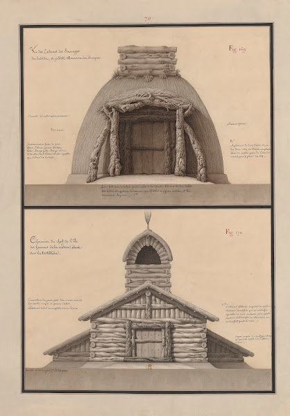 Une des cabanes des sauvages du desert et plûtôt chaumine ou bicoque  Chaumiere