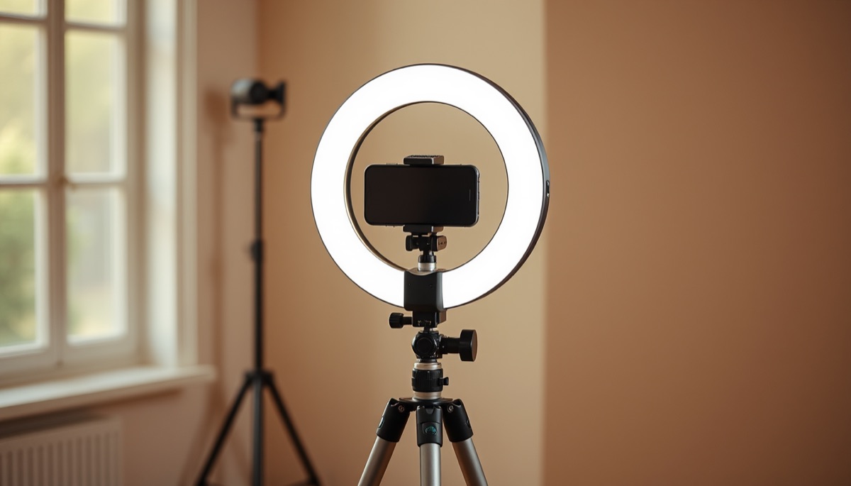 Anillos de Luz LED con Trípode para TikTok y Streaming - Iluminación Profesional de Rostro y Soporte de Móvil 360°