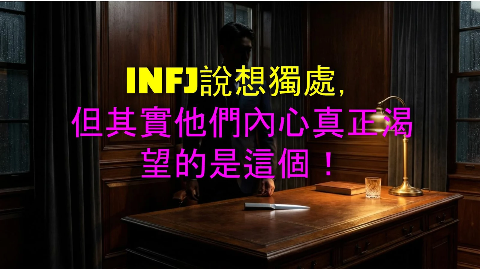 INFJ說想獨處，但其實他們內心真正渴望的是這個！
