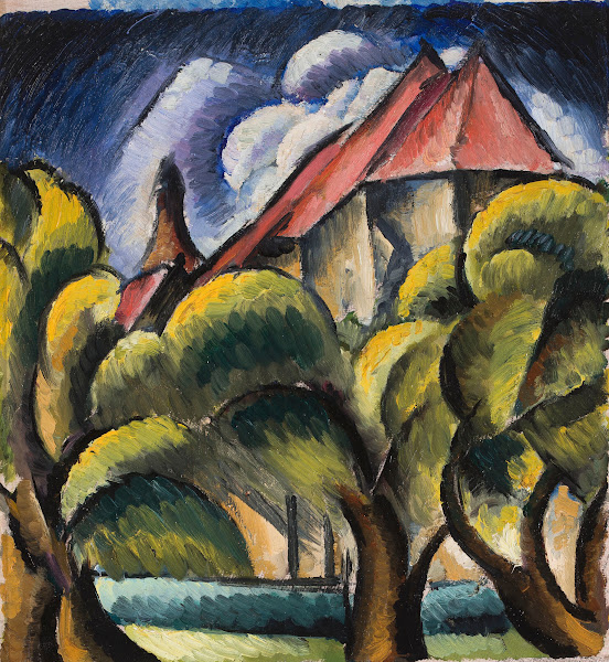 Landscape with a church 1919