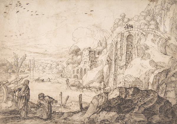Landscape with the Calling of St Peter 17th century