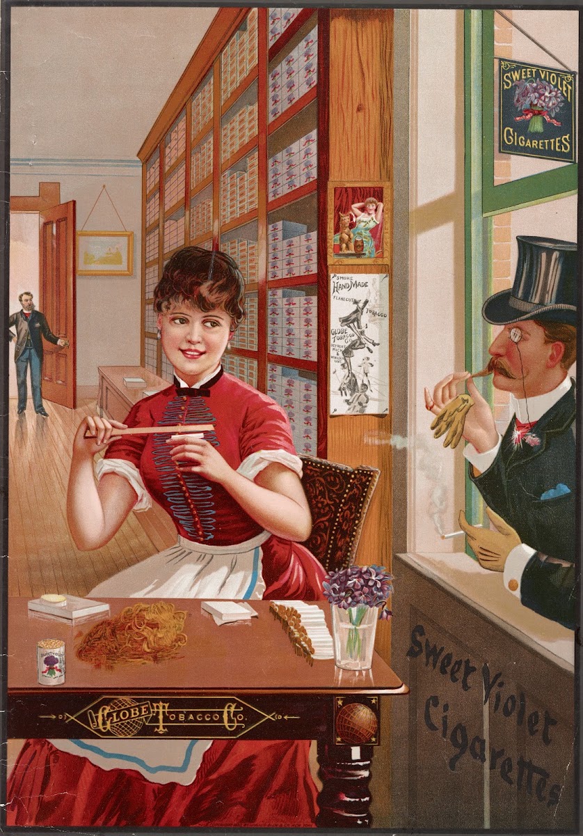 Sweet Violet cigarettes Globe Tobacco Co 1886