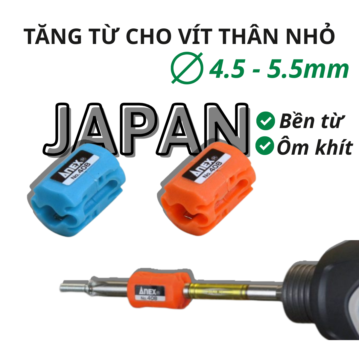 Nam châm tăng từ tính cho mũi vít nhật ANEX 408