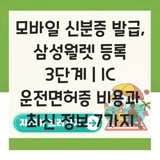 모바일 신분증 발급 및 삼성월렛 등록 방법 IC 운전면허증 재발급 비용 정보 포함 대표 이미지