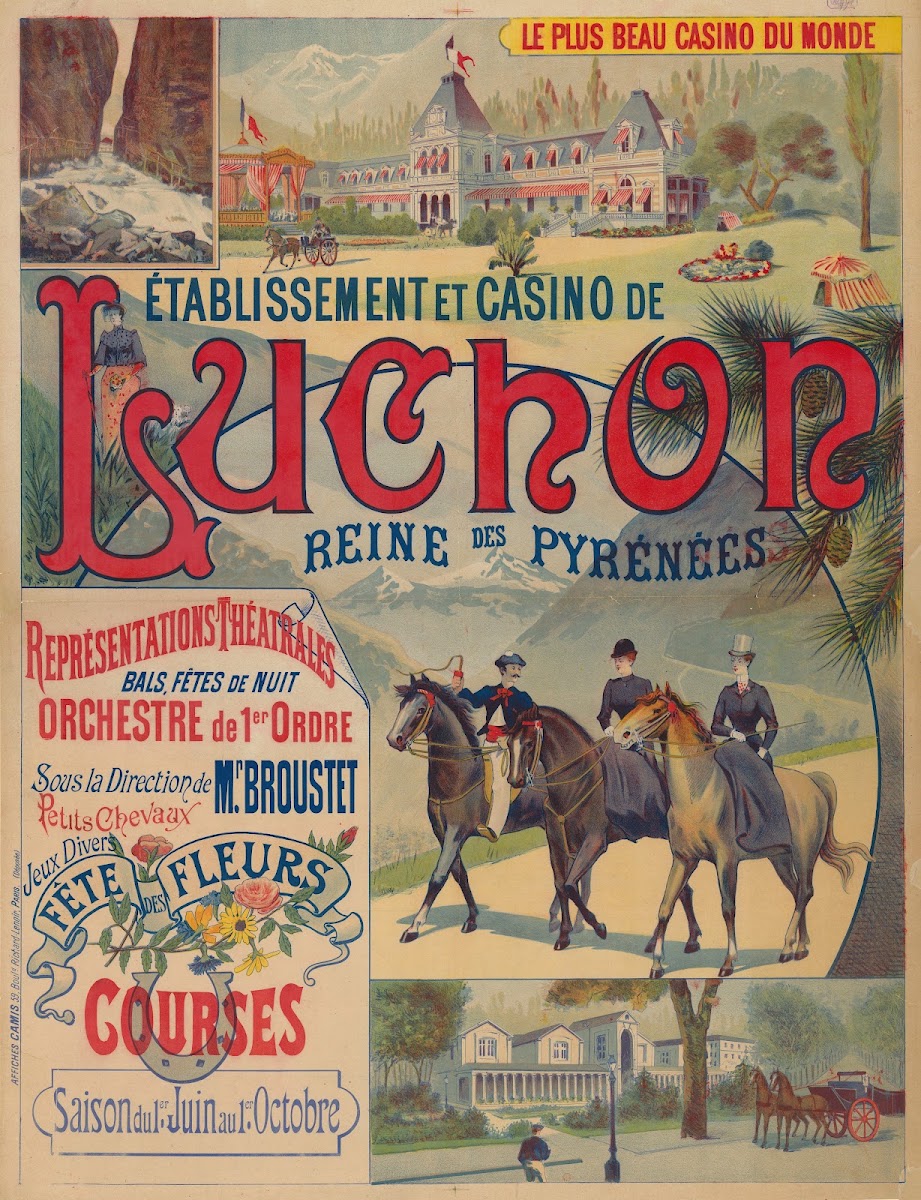 Etablissement et casino de Luchon reine des Pyrénées 1891