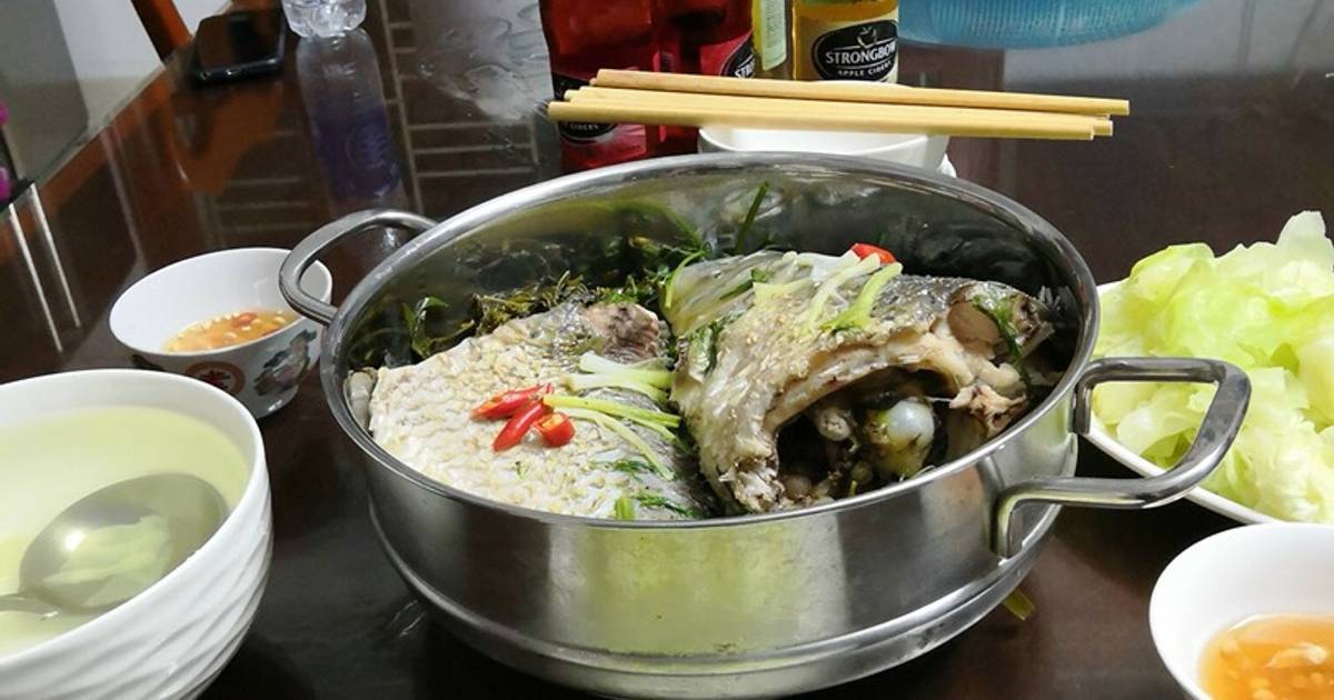 Cá chép hấp bia
