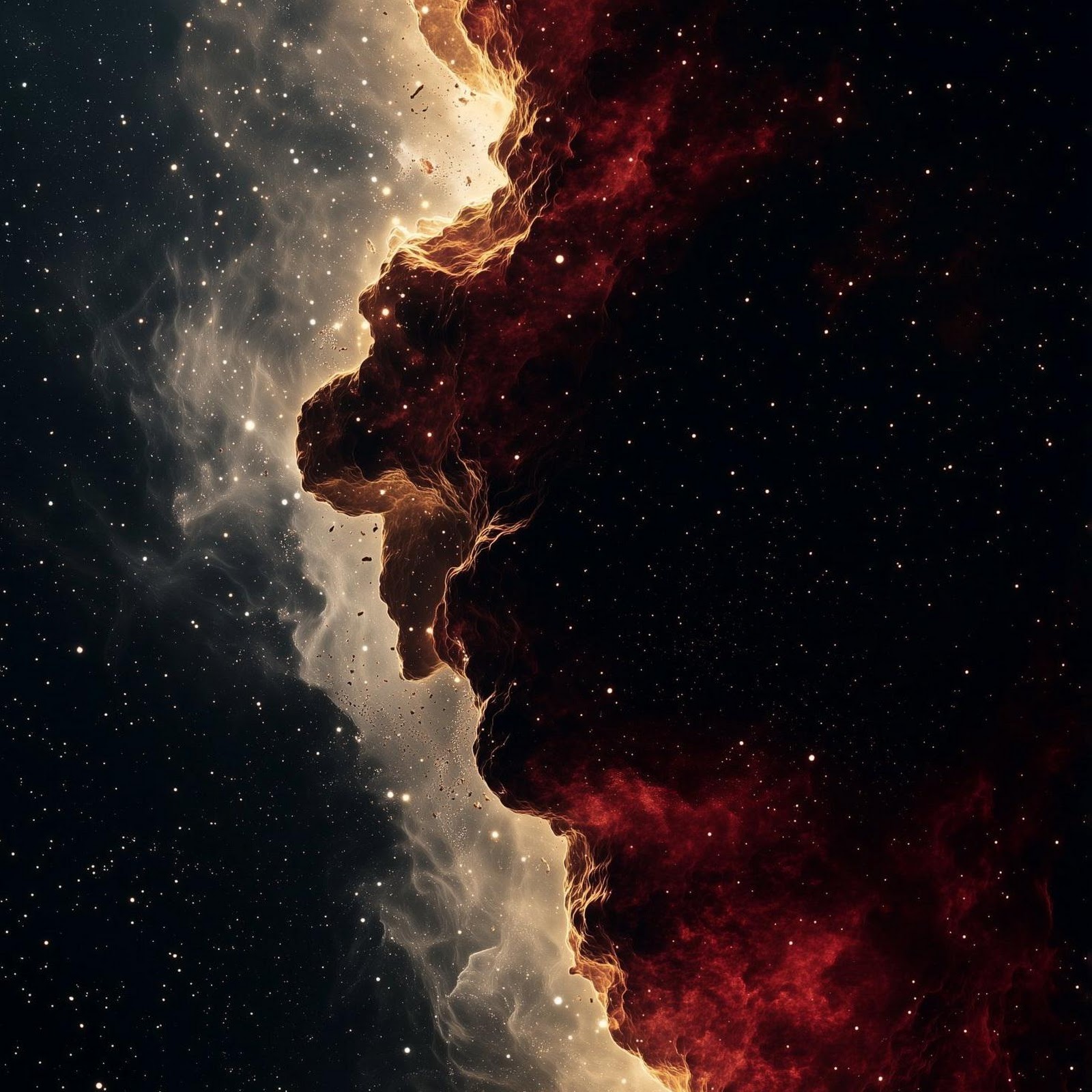 Download Glowing Red Cosmic Nebula 2K iPhone