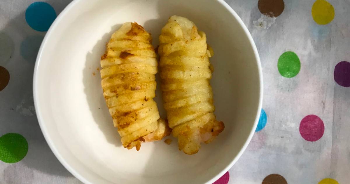 Tôm cuộn khoai tây cho bé ăn dặm