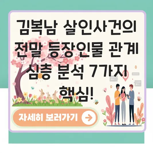 김복남 살인사건의 전말 등장인물 관계