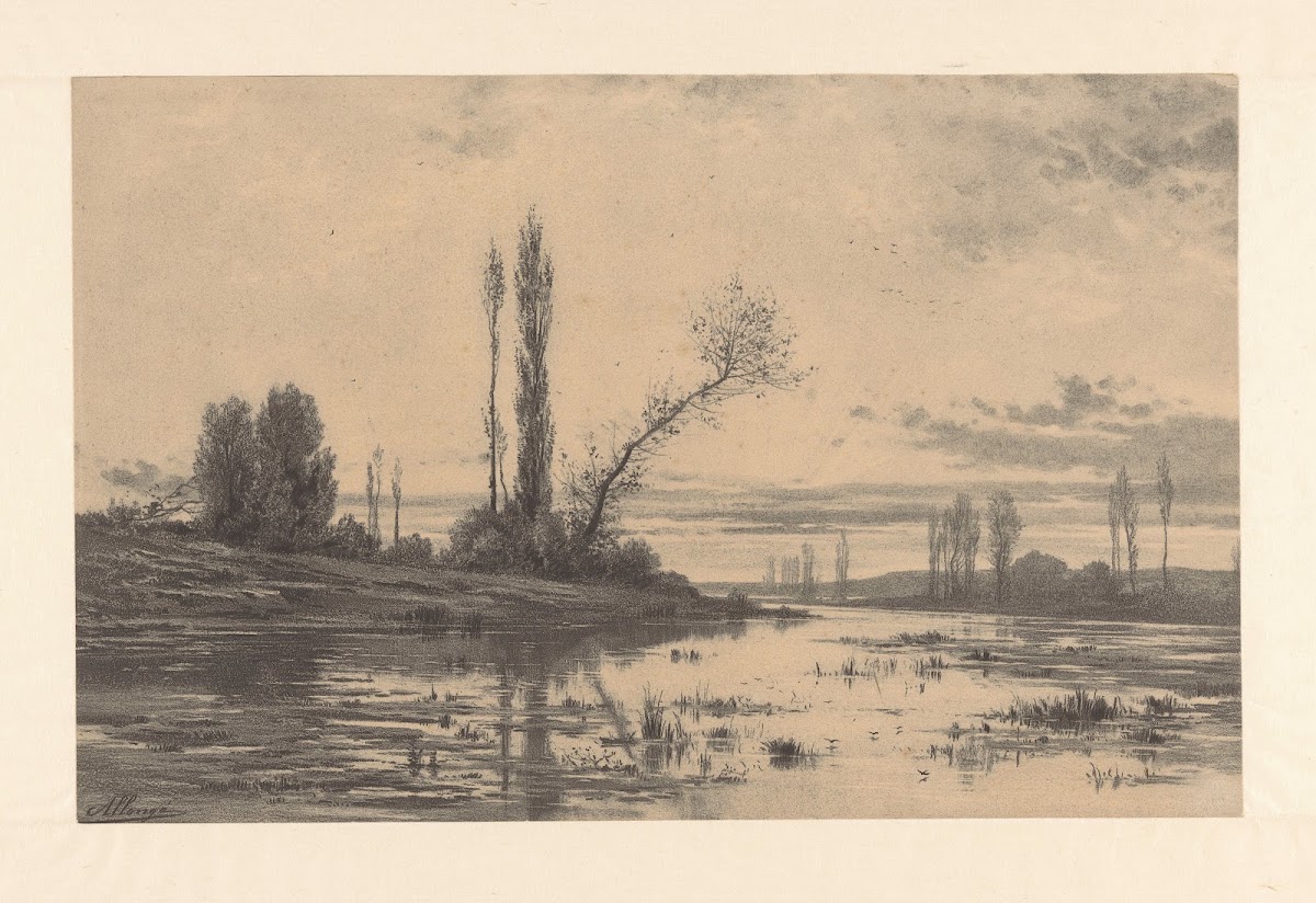 Water landscape  Vues dHyères 1860