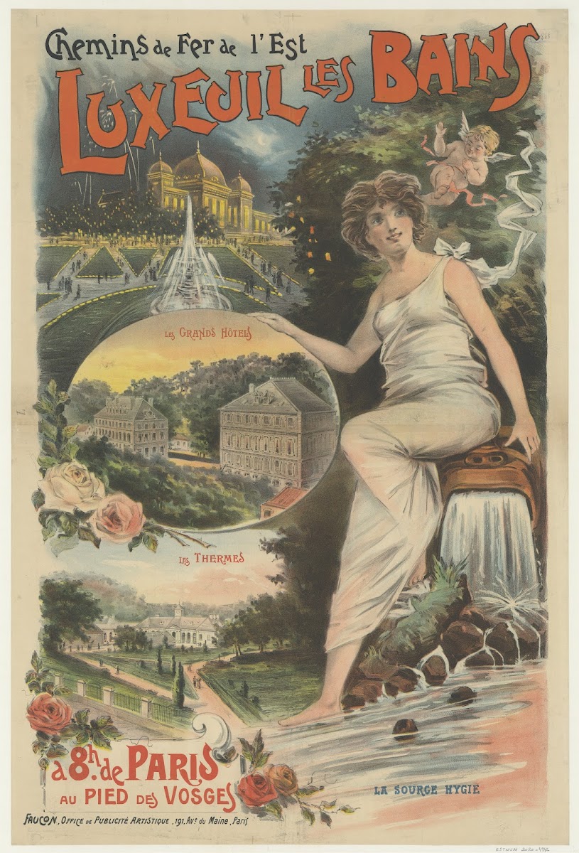 Chemins de fer de lEst Luxeuil les Bains à 8h de Paris au pied des Vosges 1897