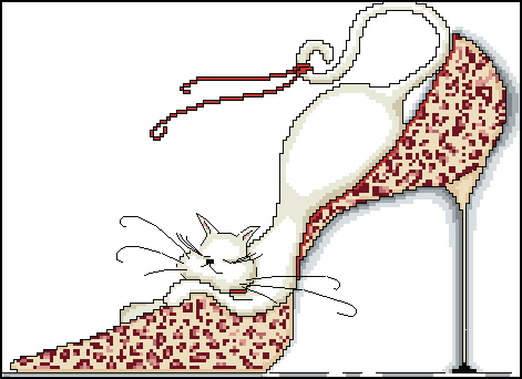 CMP DW2553 Cat In Red Shoe