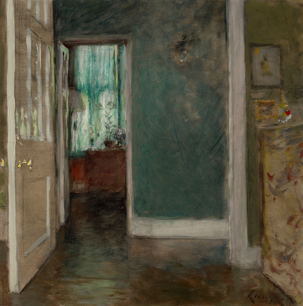 An Interior The Green Window Curtain 1905