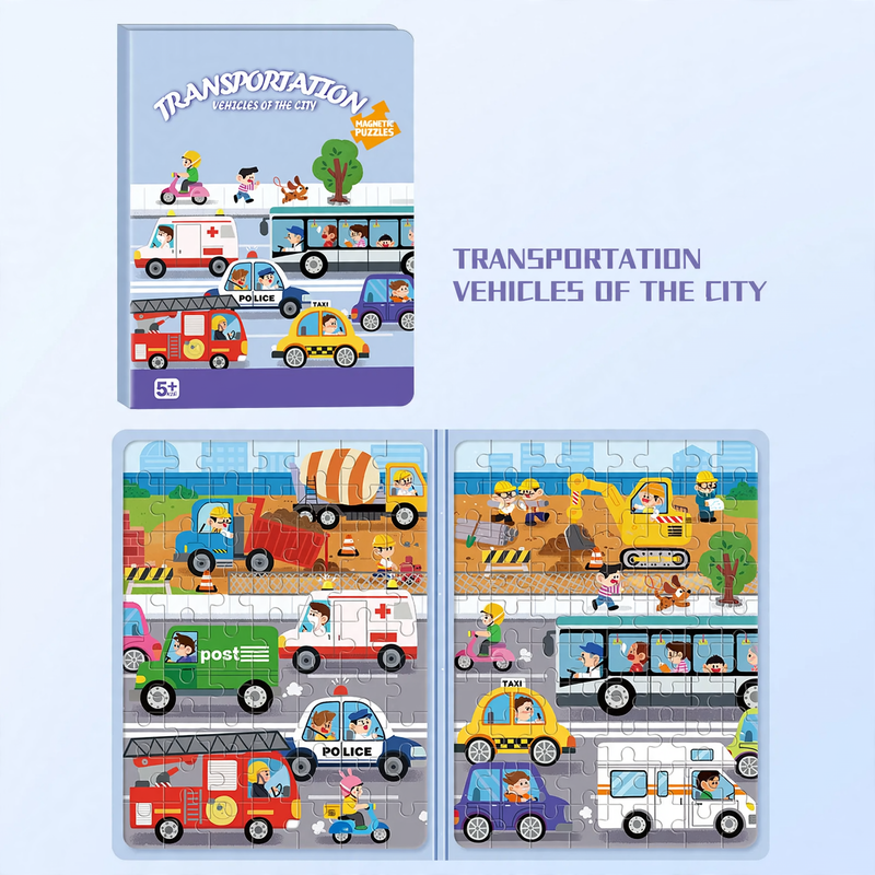 Holz-Puzzle-Set Little Explorer, 6 Motive