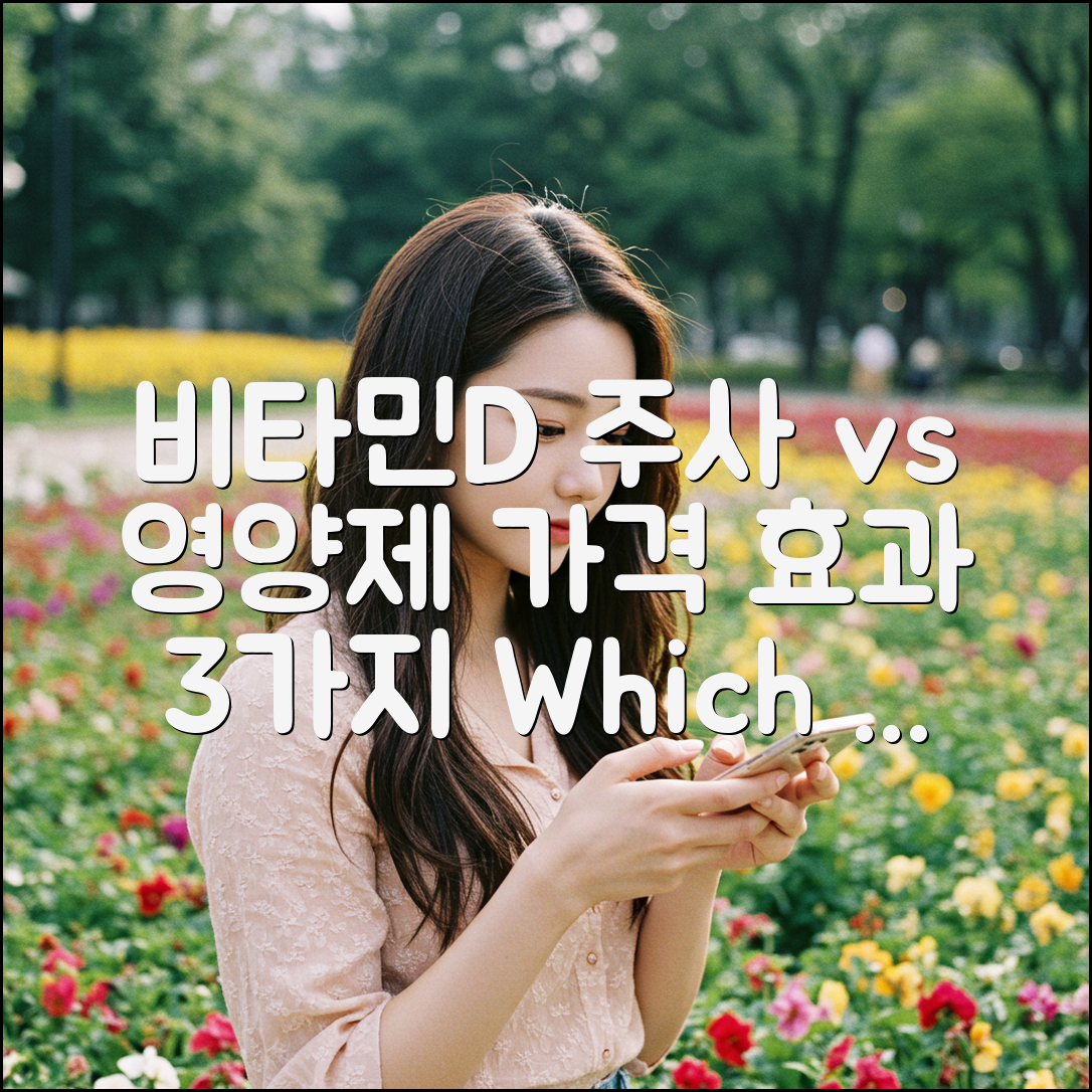 비타민D 주사 vs 영양제: 가격 vs 효과 3가지 비교