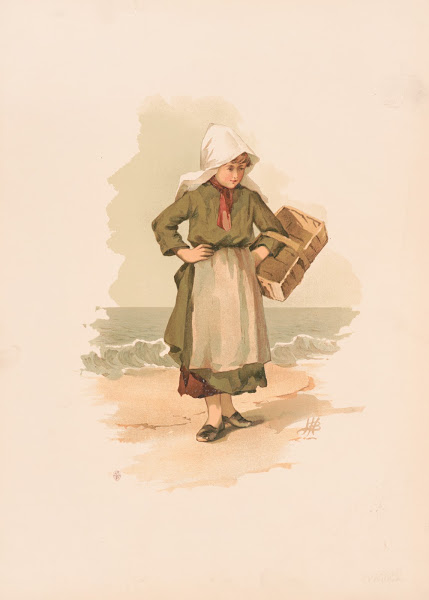 Study Girl with basket on the beach 1886