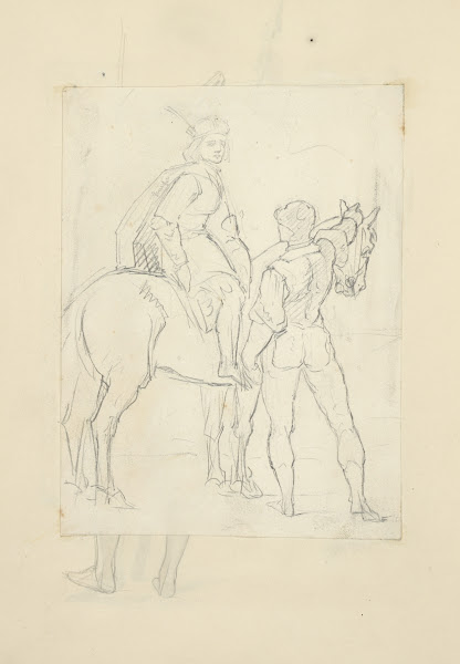 Two men one on horseback 1840