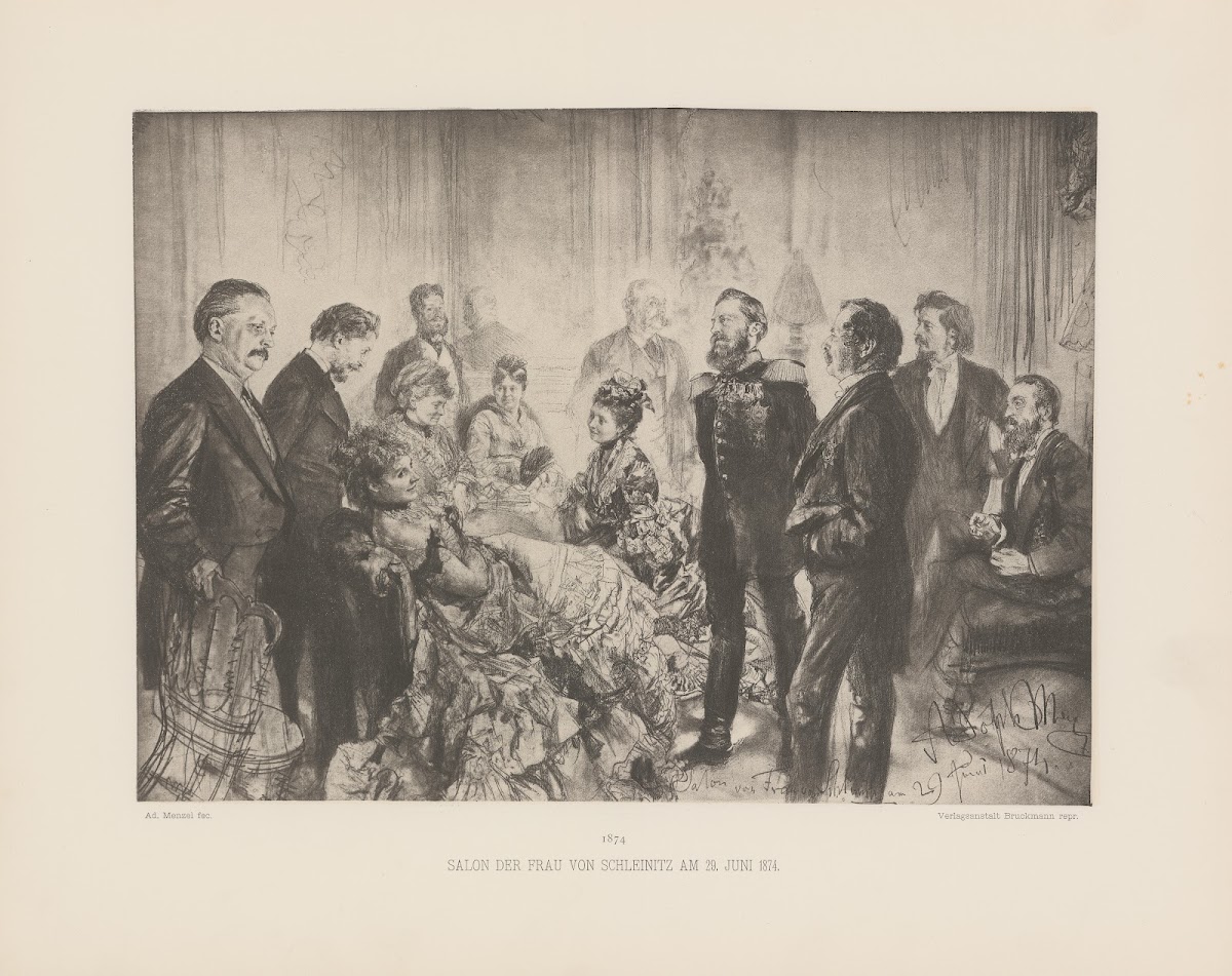 Salon der Frau von Schleinitz am 29 Juni 1874 1895