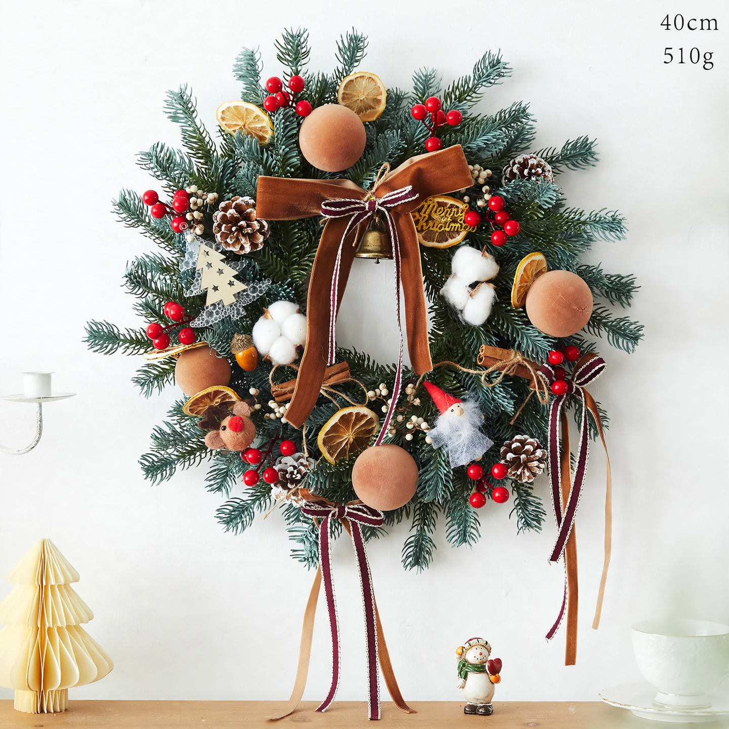 Weihnachtskranz aus PVC, halbmanuelle Fertigung