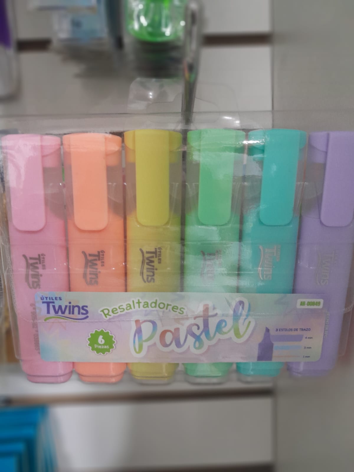 RESALTADORES PASTEL TWINS PACK X 6