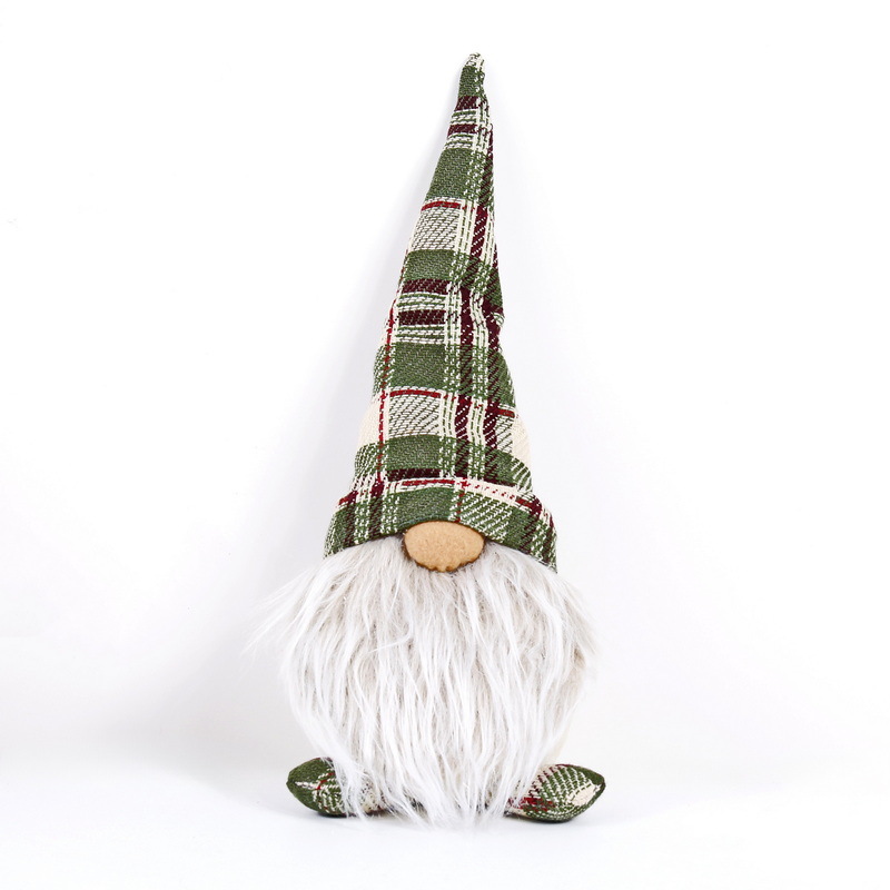 Dekorative Weihnachts-Wichtelfigur, sitzend, 35 cm