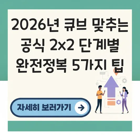 큐브 맞추는 공식 2x2 단계별