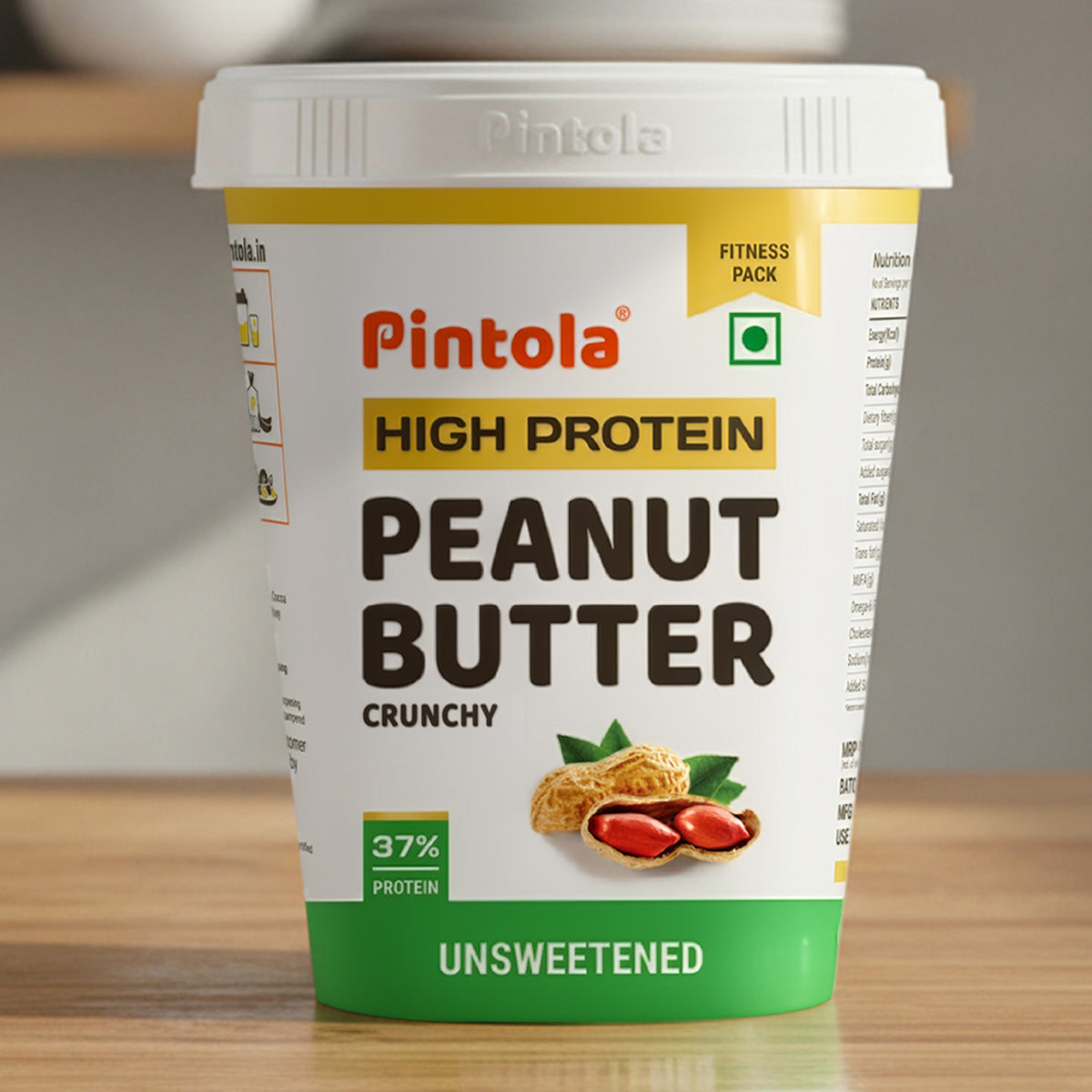 Pintola High Protein All Natural Unsweetened Peanut Butter