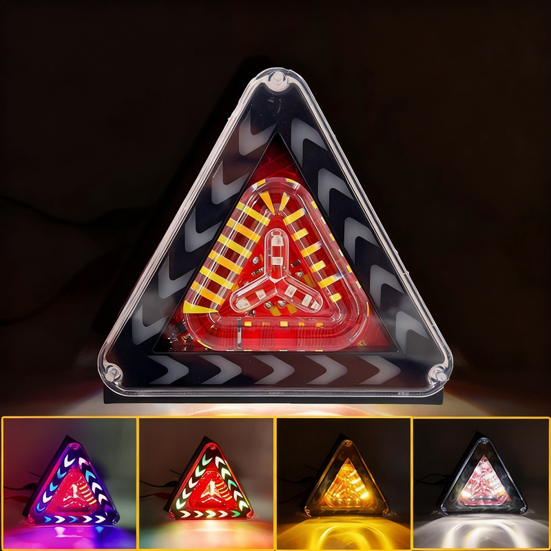 LED Flashing Light, Triangular, 12-24V
