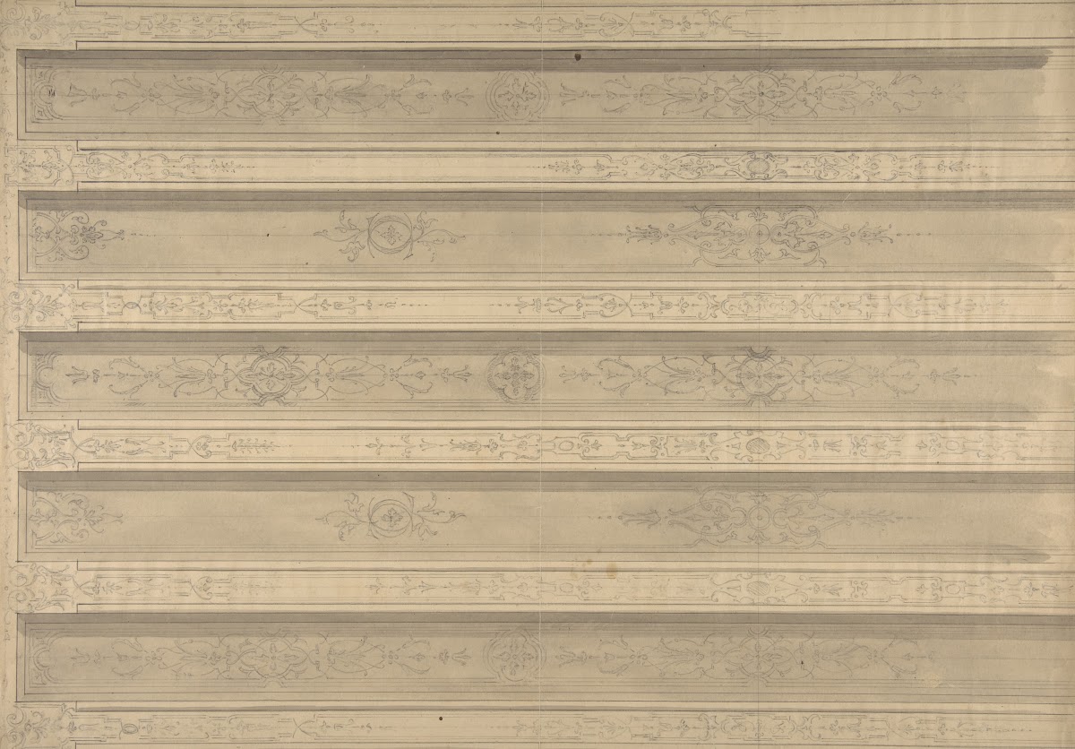 Design for Ceiling Decorations Fontainebleau 19th Century