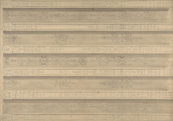 Design for Ceiling Decorations Fontainebleau 19th Century