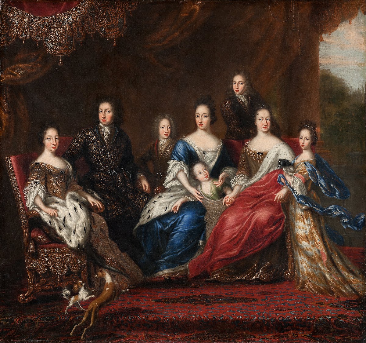 Charles XIs family with relatives from the duchy Holstein Gottorp