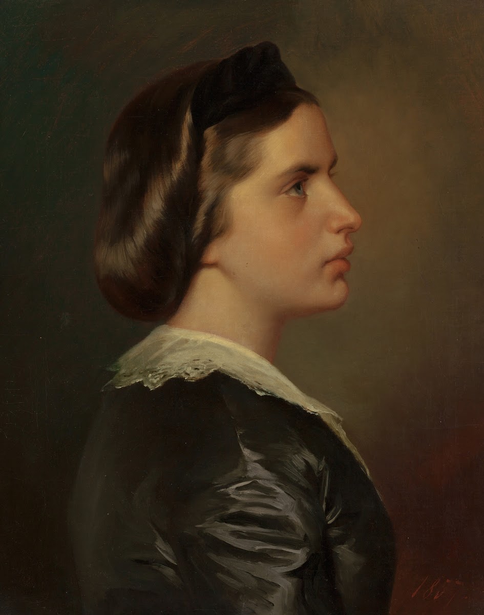 Portrait of a Young Woman in Profile circa 1867