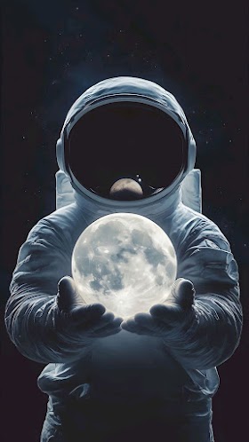 Astronaut And Moon Picture