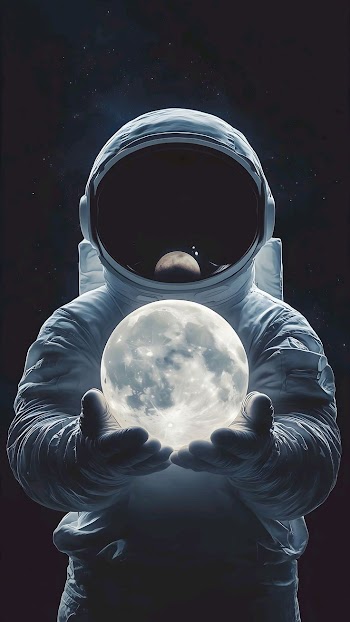 Astronaut And Moon Picture