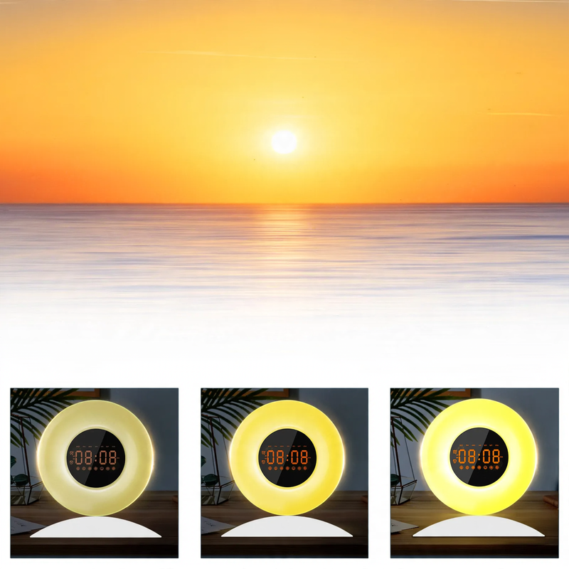 Smart LED Alarm Clock with Sunrise and Sunset Simulation