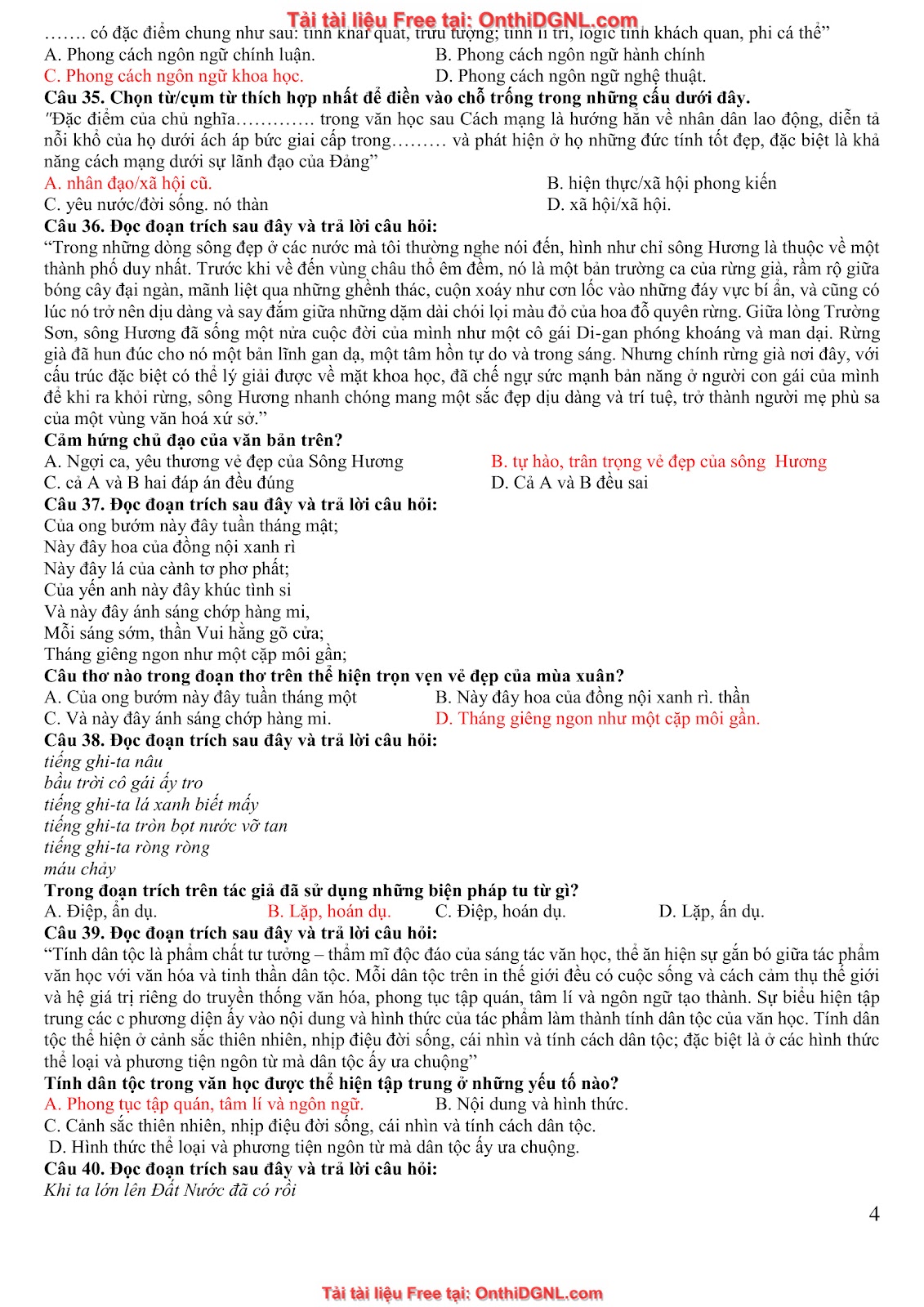 39 Đề ôn HSA - ĐỊnh tính