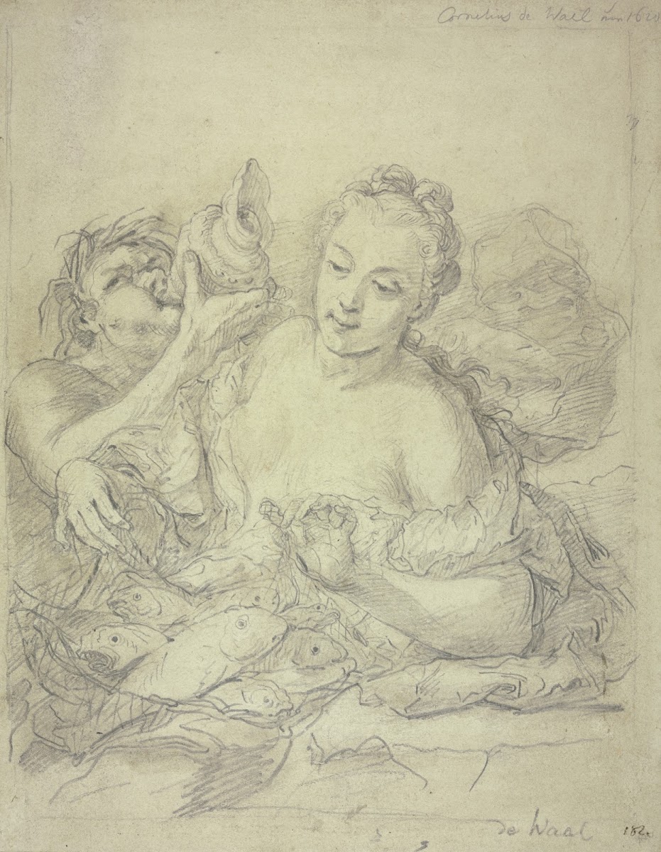 Mädchen mit Triton und Fischen ca 1620
