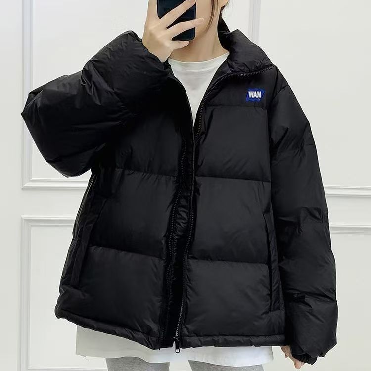 Short women's padded jacket, loose, lined