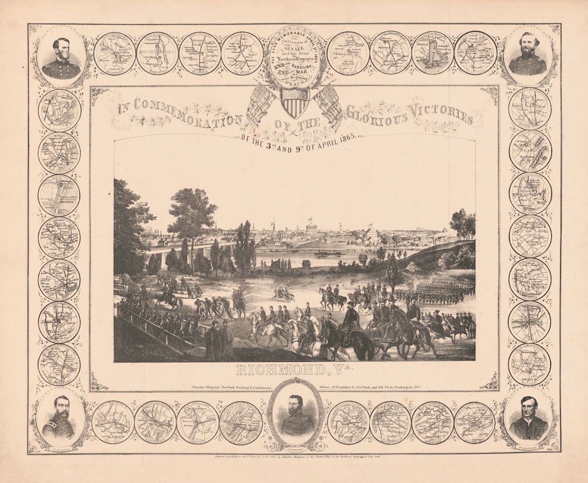 In commemoration of the glorious victories of the 3rd and 9th of April 1865 Rich