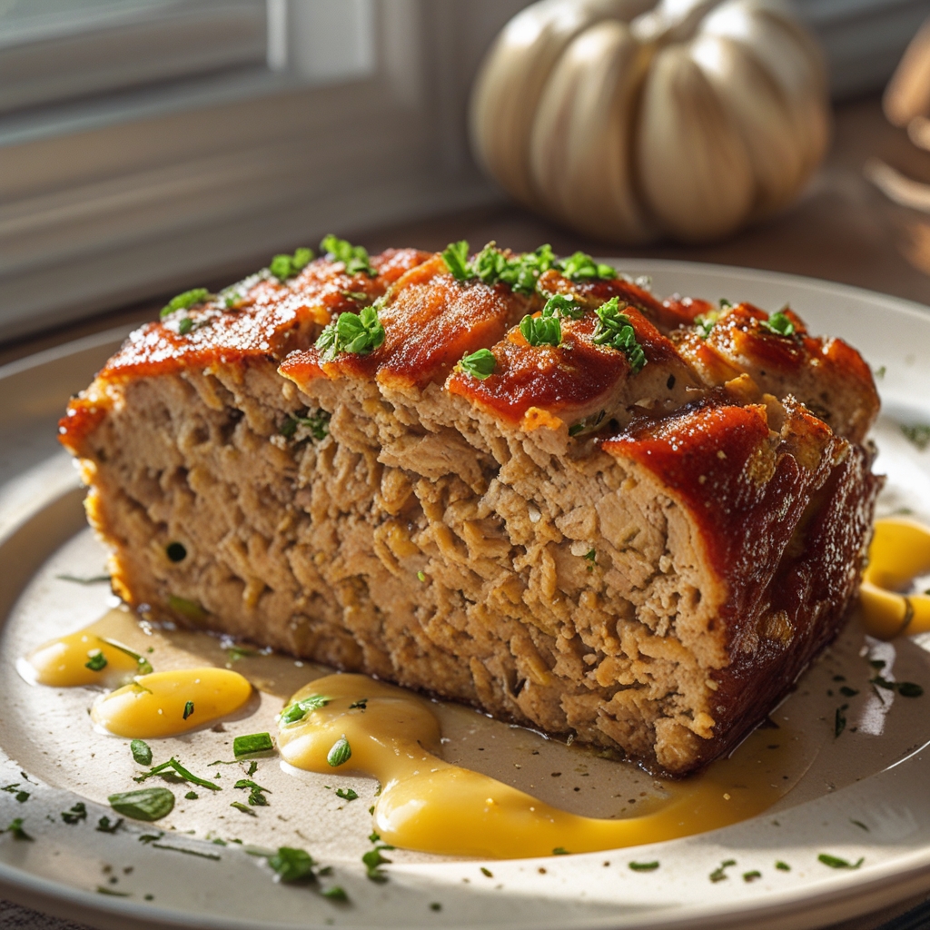 Juicy Garlic Parmesan Chicken Meatloaf: Comfort Food Delight Recipe (Easy & Family-Friendly) finished