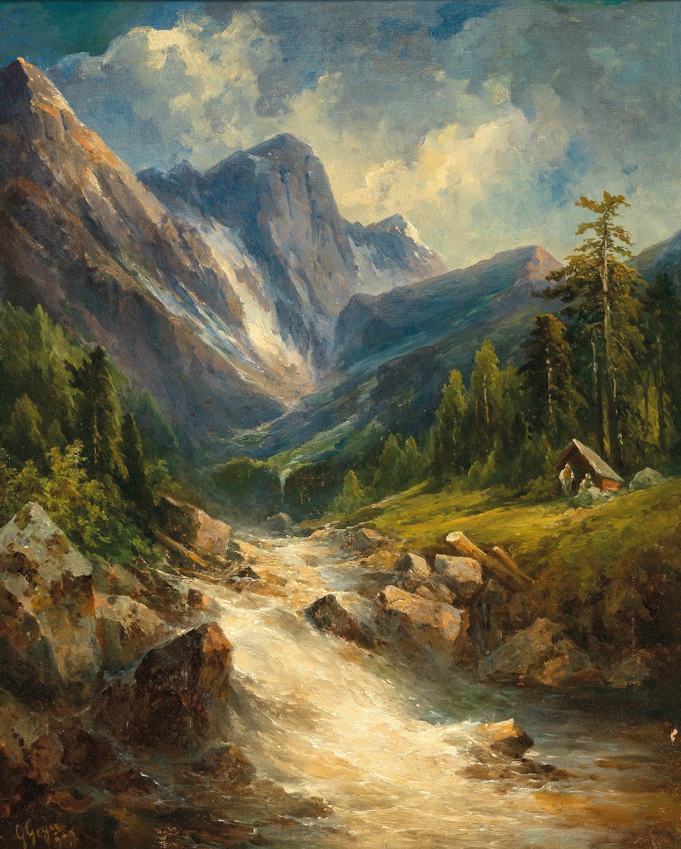 A Mountain Landscape with River 1909