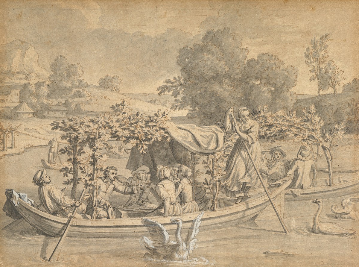July Amusements on the Water Juillet les Divertissements sur leau ca 1700